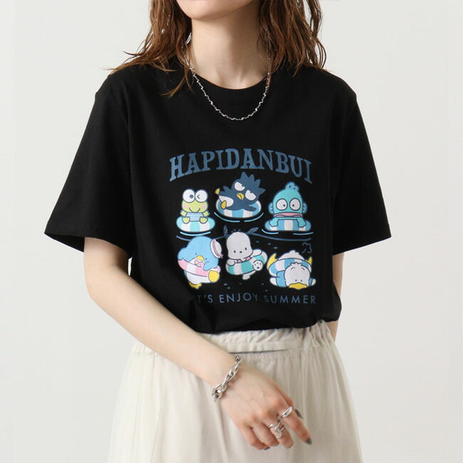 はぴだんぶい Tシャツ 半袖 プリント M L LL サンリオ キャラクターズ hv1142-206