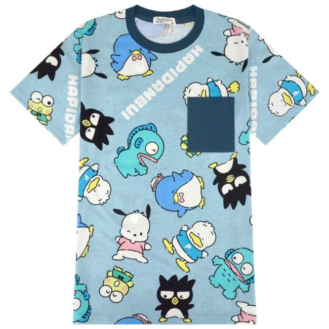 はぴだんぶい Tシャツ 総柄 半袖 サンリオ キャラクターズ プリント メンズ レディース hv1142-292
