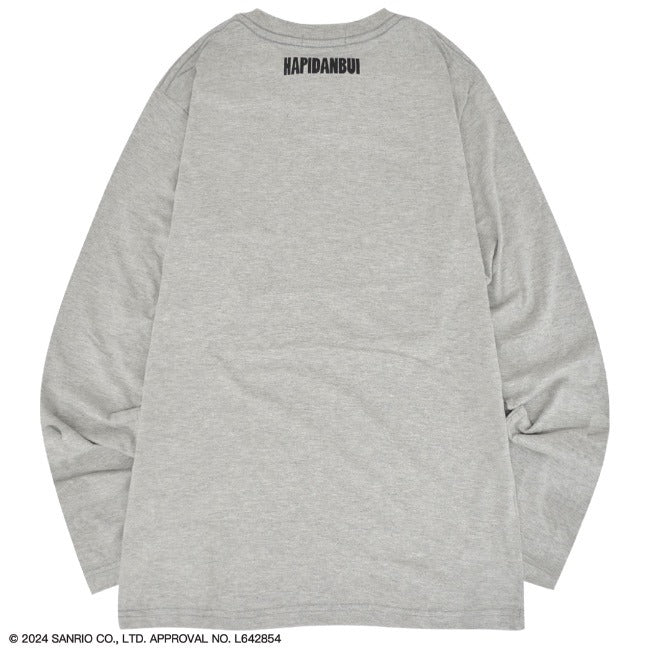 はぴだんぶい Tシャツ 長袖 ロンT プリント ハンギョドン ばつ丸 ポチャッコ あひるのペックル けろけろけろっぴ タキシードサム サンリオ キャラクターズ hv1241-17