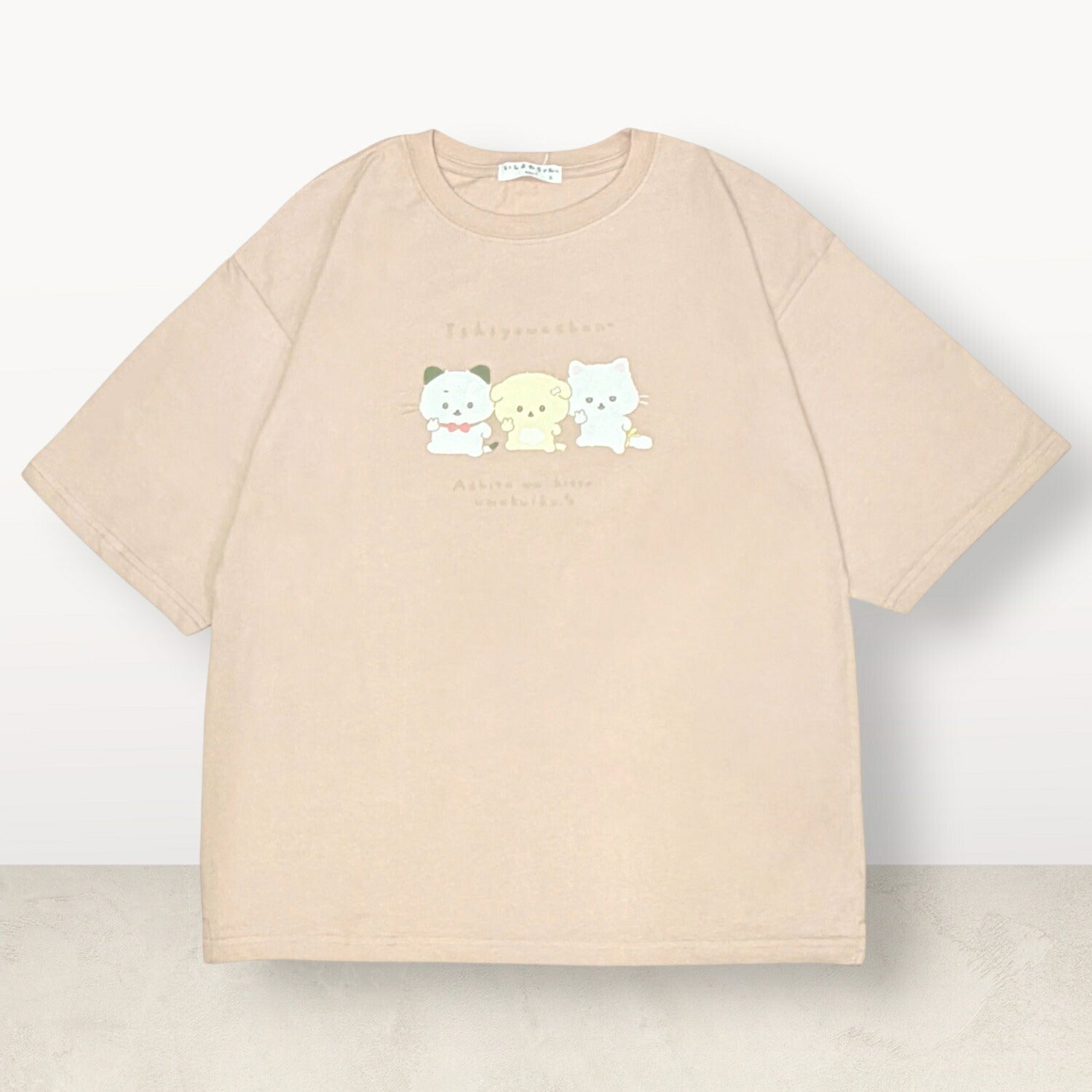 いしよわちゃん ゆったりシルエット 半袖 Ｔシャツ トップス プリント ドロップショルダー 天竺 綿 春夏 ic2162-45