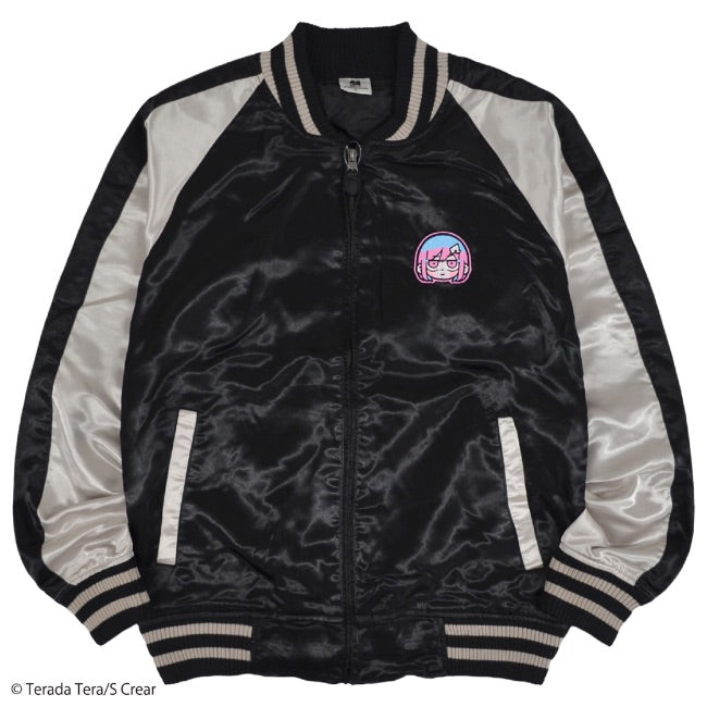 寺田てら スカジャン ブラック tt1833-704-BlackxSil