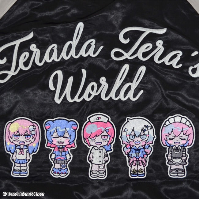 寺田てら スカジャン ブラック tt1833-704-BlackxSil