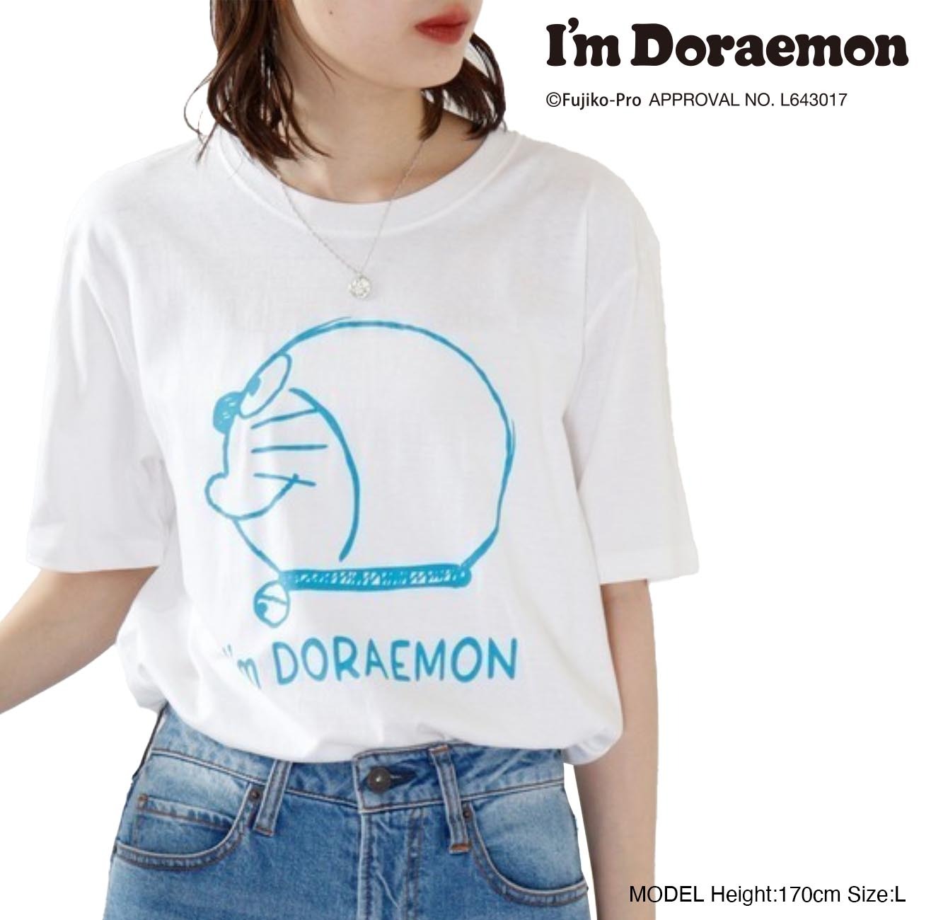 アイム ドラえもん プリント フェイス Tシャツ 半袖 春夏 I'm Doraemon dr1132-419