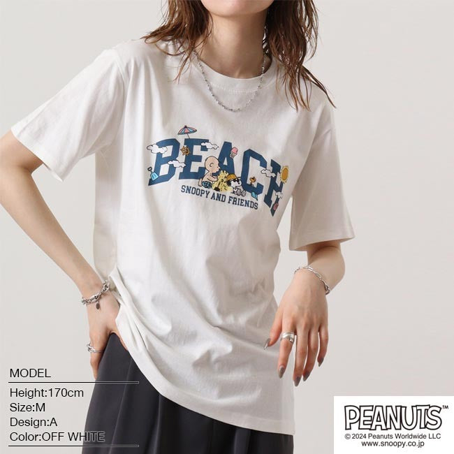 スヌーピー Tシャツ 半袖 プリント SNOOPY PEANUTS s1142-184