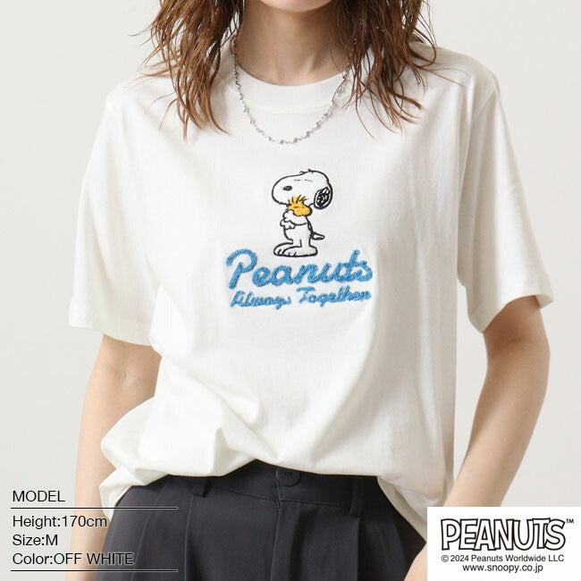 スヌーピー ピーナッツ Tシャツ 半袖 刺繍 ウッドストック SNOOPY PEANUTS s1142-191