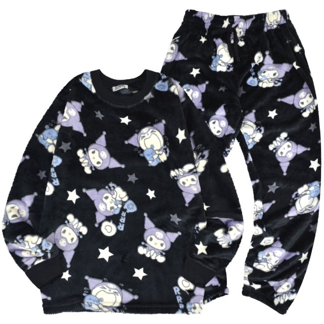 クロミ トレーナー スウェット パンツ フリース セットアップ ルームウェア 部屋着 パジャマ サンリオ キャラクターズ ku1644-99