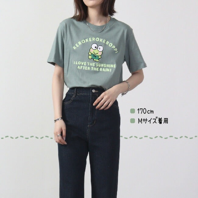 けろけろけろっぴ 刺繍 Tシャツ 半袖 春夏   チェーンステッチ kk1132-345