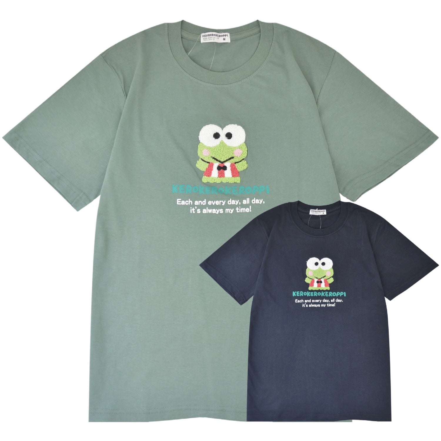 けろけろけろっぴ  Tシャツ 半袖 刺繍 プリント けろっぴ トップス  サガラ刺繍 サンリオ キャラクターズ メンズ レディース