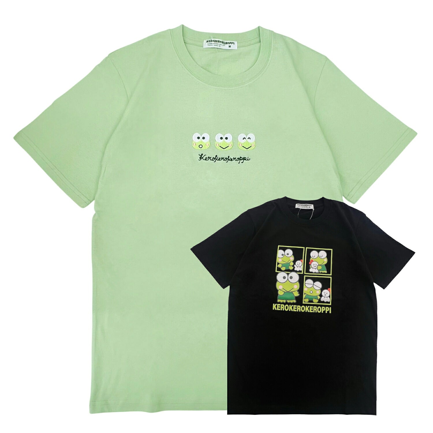 けろけろけろっぴ 半袖 Tシャツ プリント 刺繍 天竺 メンズ レディース サンリオ キャラクターズ keroppi sanrio kk1162-49