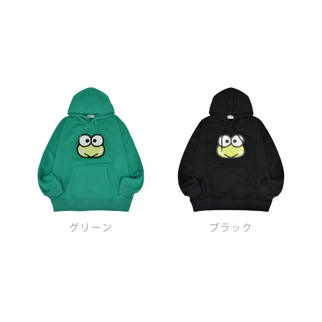 けろけろけろっぴ パーカー 裏起毛 オーバーサイズ 刺繍 ロゴ サンリオ キャラクターズ メンズ レディース kk1344-165