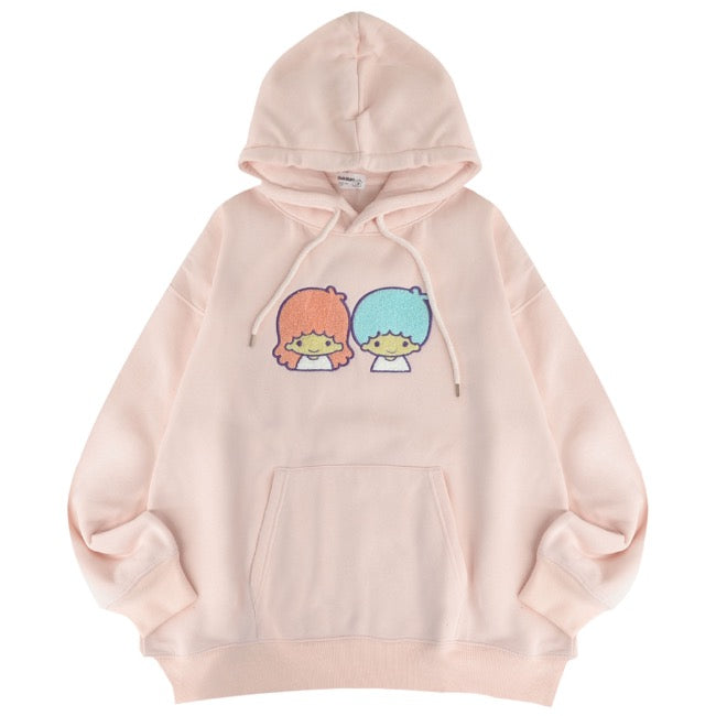 キキララ パーカー 裏起毛 オーバーサイズ 刺繍 ロゴ リトルツインスターズ サンリオ キャラクターズ メンズ レディース kl1344-161