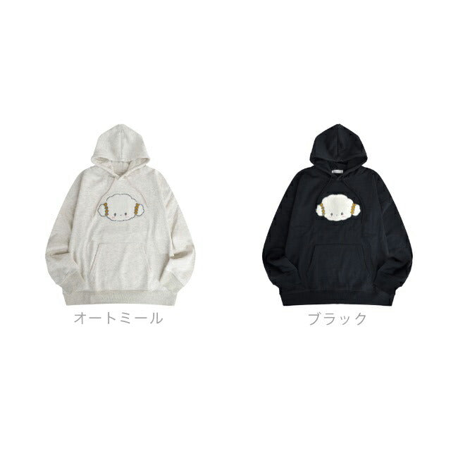 こぎみゅん パーカー 裏起毛 オーバーサイズ 刺繍 ロゴ サンリオ キャラクターズ メンズ レディース km1344-167