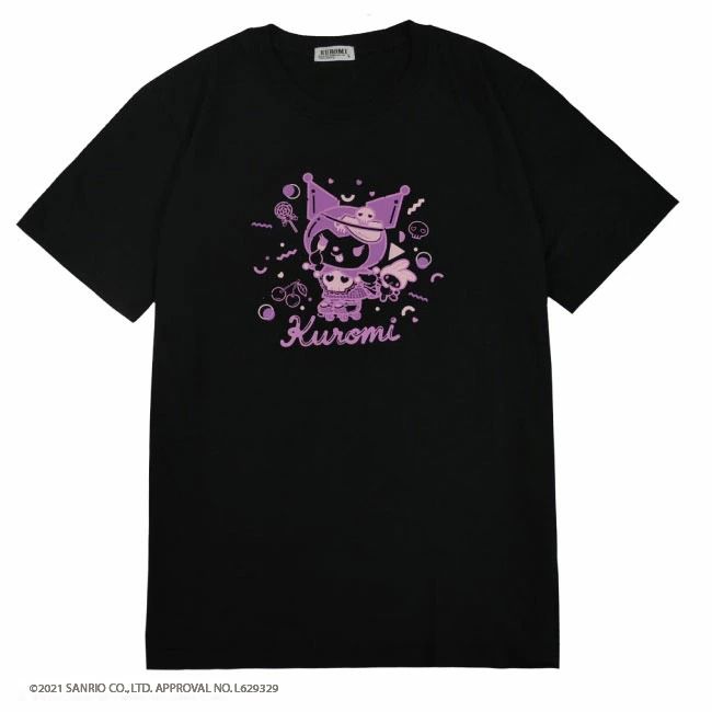 クロミ いたずらっ子 PVCバッグ付き 半袖 Tシャツ セット レディース メンズ 春 夏 プール 海 ホワイト ブラック 白 黒 M L LL ku1012-373