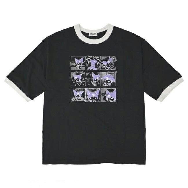 クロミ  Tシャツ 半袖 リンガーネック トップス ドロップショルダー プリント サンリオ キャラクターズ ku1132-364