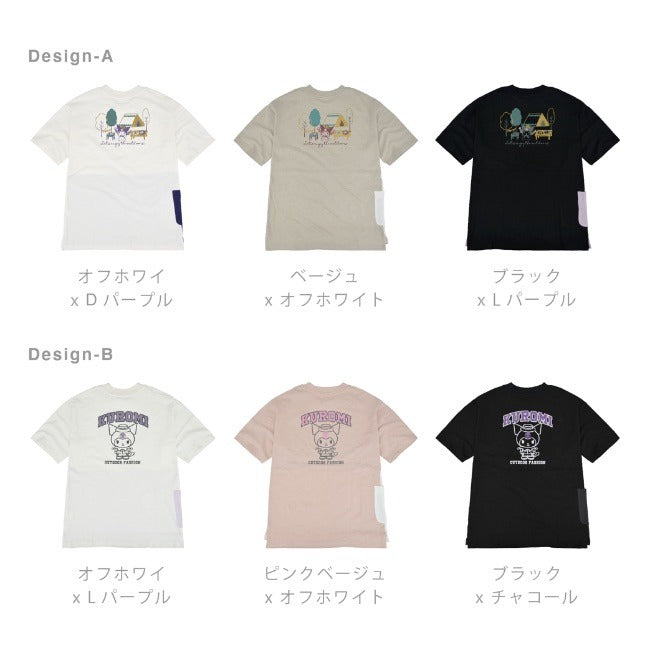 クロミ ビッグシルエット Tシャツ 半袖 ポケット付 Kuromi サンリオ キャラクターズ ku1132-365