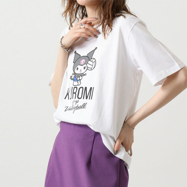 クロミ Tシャツ 半袖 プリント M L LL サンリオ キャラクターズ ku1142-207