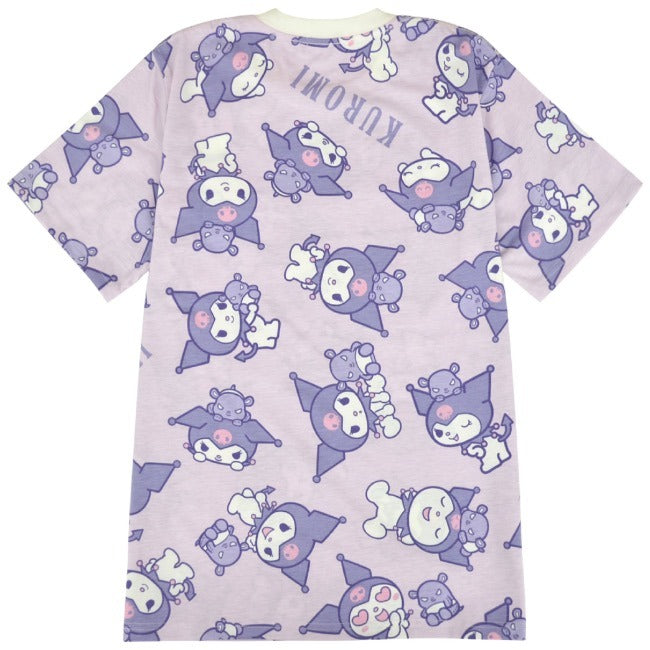 クロミ Tシャツ 半袖 レディース 総柄 プリント サンリオ キャラクターズ ku1142-294