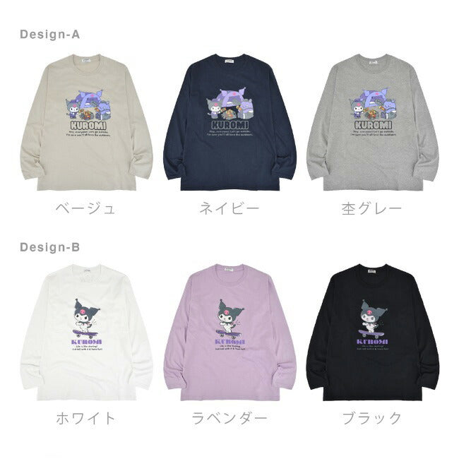 クロミ プリント 長袖 Tシャツ 春秋 トップス  Kuromi ku1233-530
