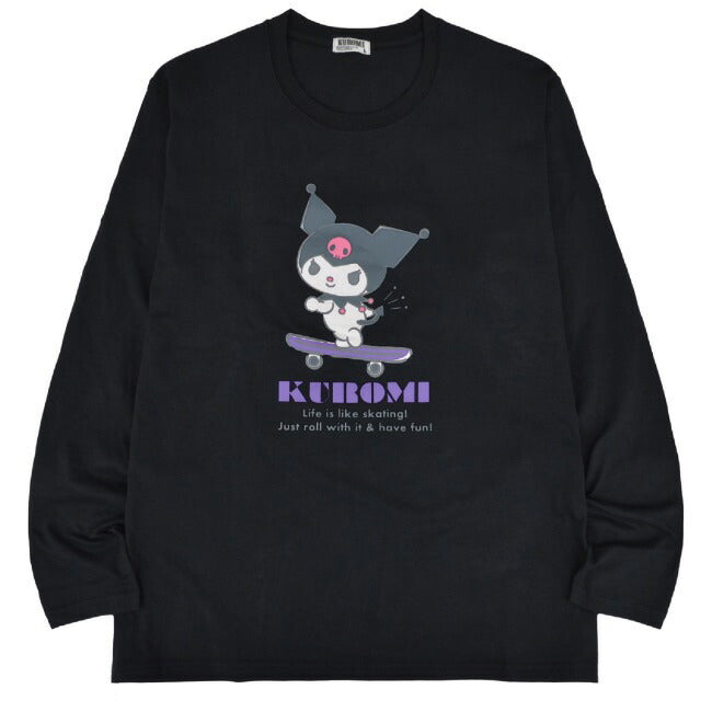 クロミ プリント 長袖 Tシャツ 春秋 トップス  Kuromi ku1233-530