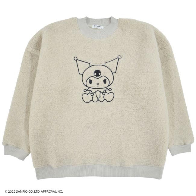 クロミ 刺繍  BIG シルエット トレーナー ボア 長袖 サンリオ キャラクターズ ku1324-750
