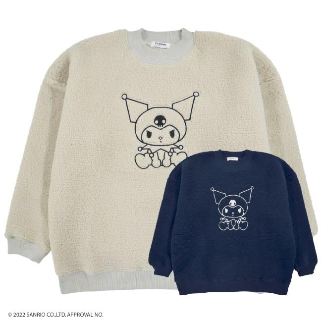 クロミ 刺繍  BIG シルエット トレーナー ボア 長袖 サンリオ キャラクターズ ku1324-750