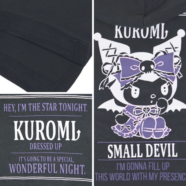 サンリオ クロミ Tパーカー 半袖 プリント トップス バックプリント sanrio ku1332-367