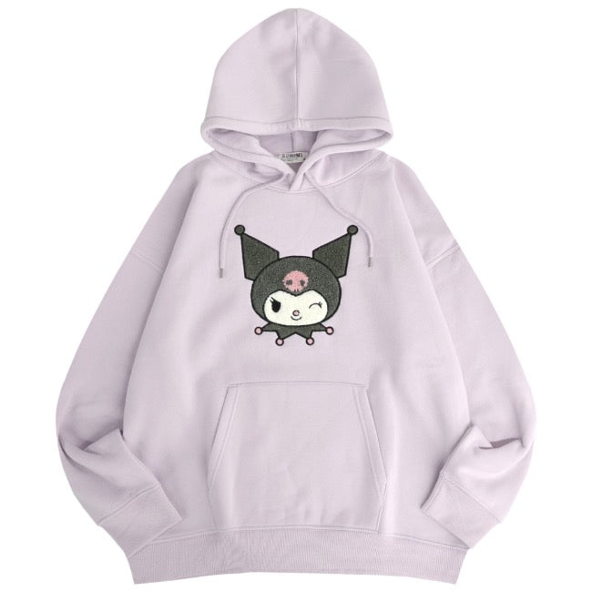 クロミ パーカー 裏起毛 オーバーサイズ 刺繍 ロゴ サンリオ キャラクターズ メンズ レディース ku1344-163