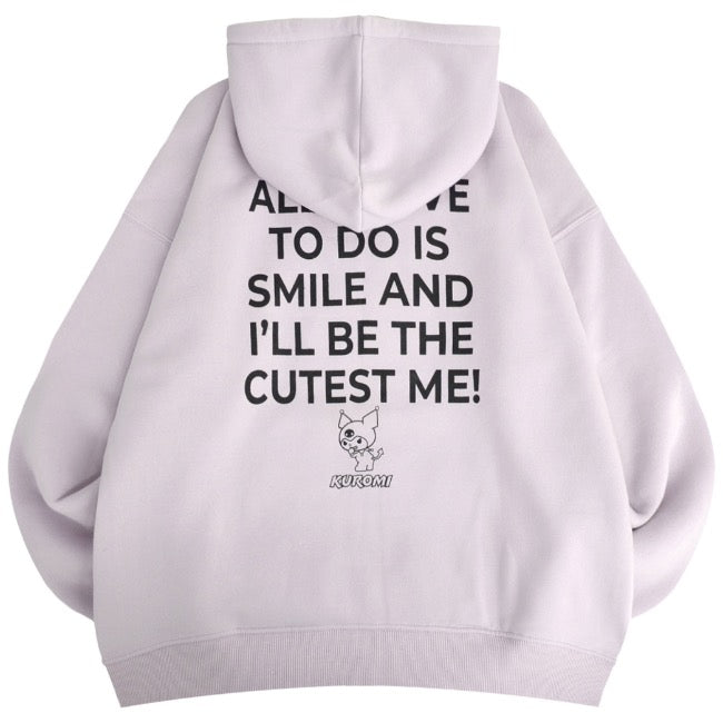 クロミ パーカー 裏起毛 オーバーサイズ 刺繍 ロゴ サンリオ キャラクターズ メンズ レディース ku1344-163