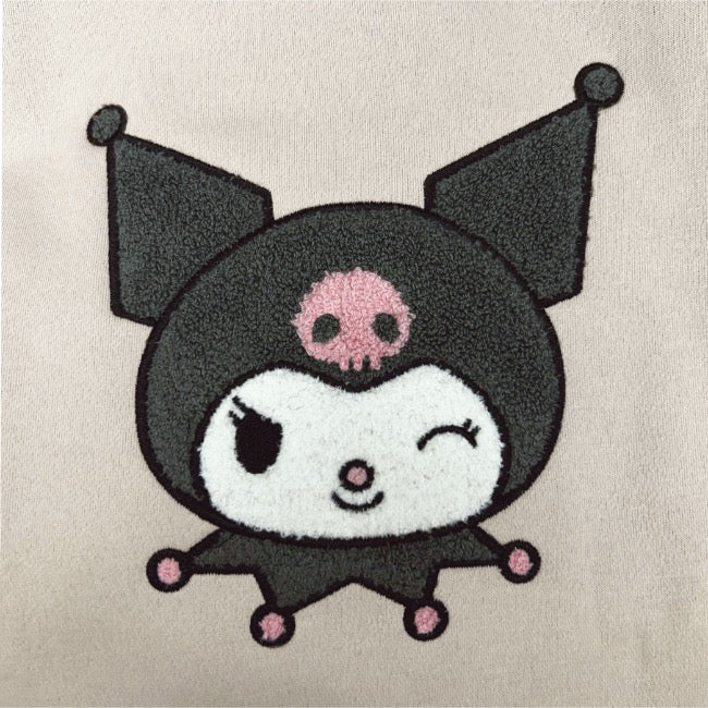 クロミ パーカー 裏起毛 オーバーサイズ 刺繍 ロゴ サンリオ キャラクターズ メンズ レディース ku1344-163