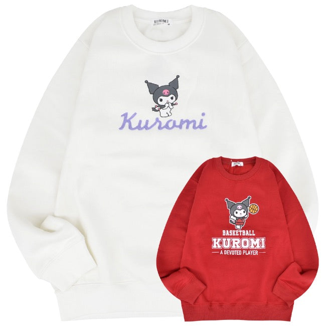 クロミ トレーナー スウェット 裏起毛 サンリオ キャラクターズ プリント 刺繍 メンズ レディース ku1344-65