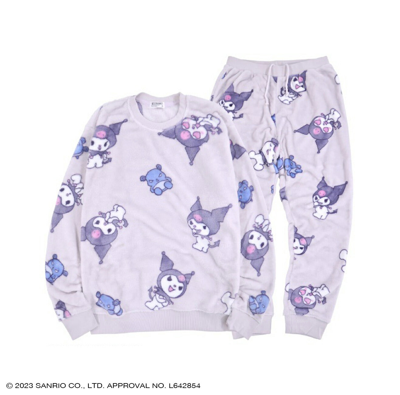 クロミ  トレーナー パンツ 上下 セット 部屋着 パジャマ プリント  M L LL サンリオ キャラクターズ ku1624-767