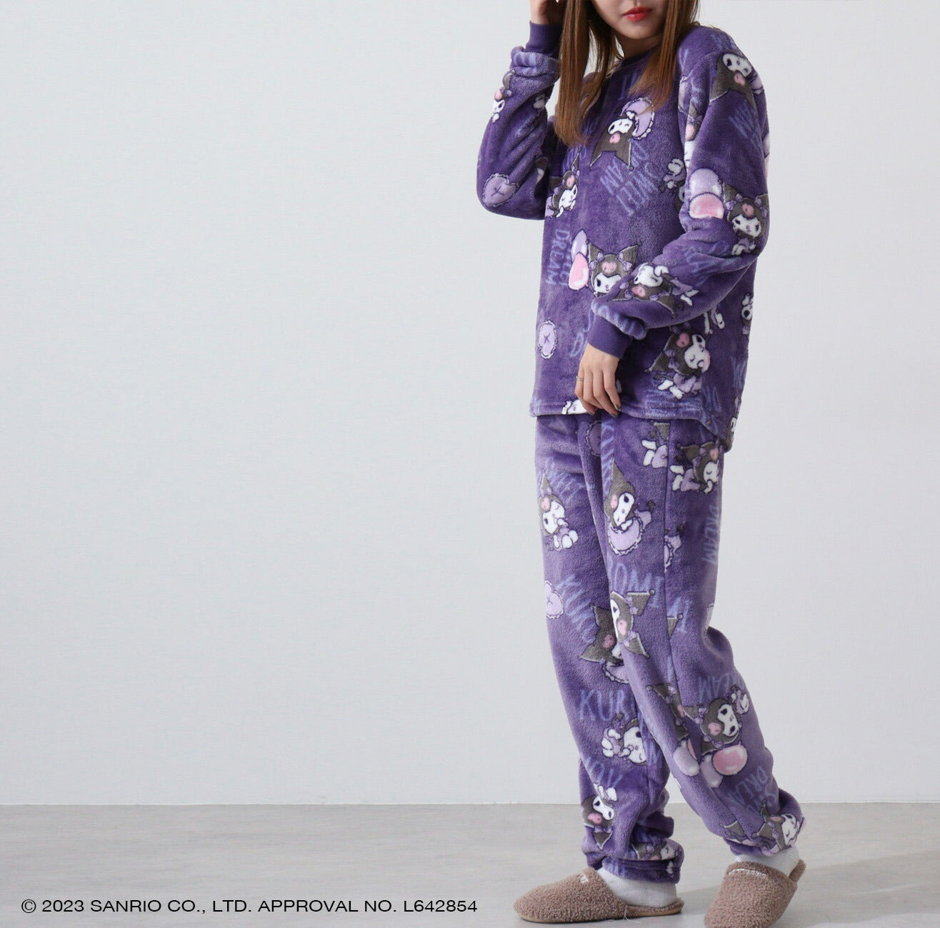 クロミ サンリオ キャラクターズ トップス ボトムス セット  長袖 パンツ ボア フリース ku1634-592