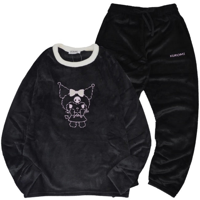 クロミ トレーナー スウェット パンツ フリース セットアップ ルームウェア 部屋着 パジャマ サンリオ キャラクターズ ku1644-92