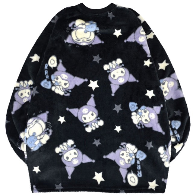 クロミ トレーナー スウェット パンツ フリース セットアップ ルームウェア 部屋着 パジャマ サンリオ キャラクターズ ku1644-99