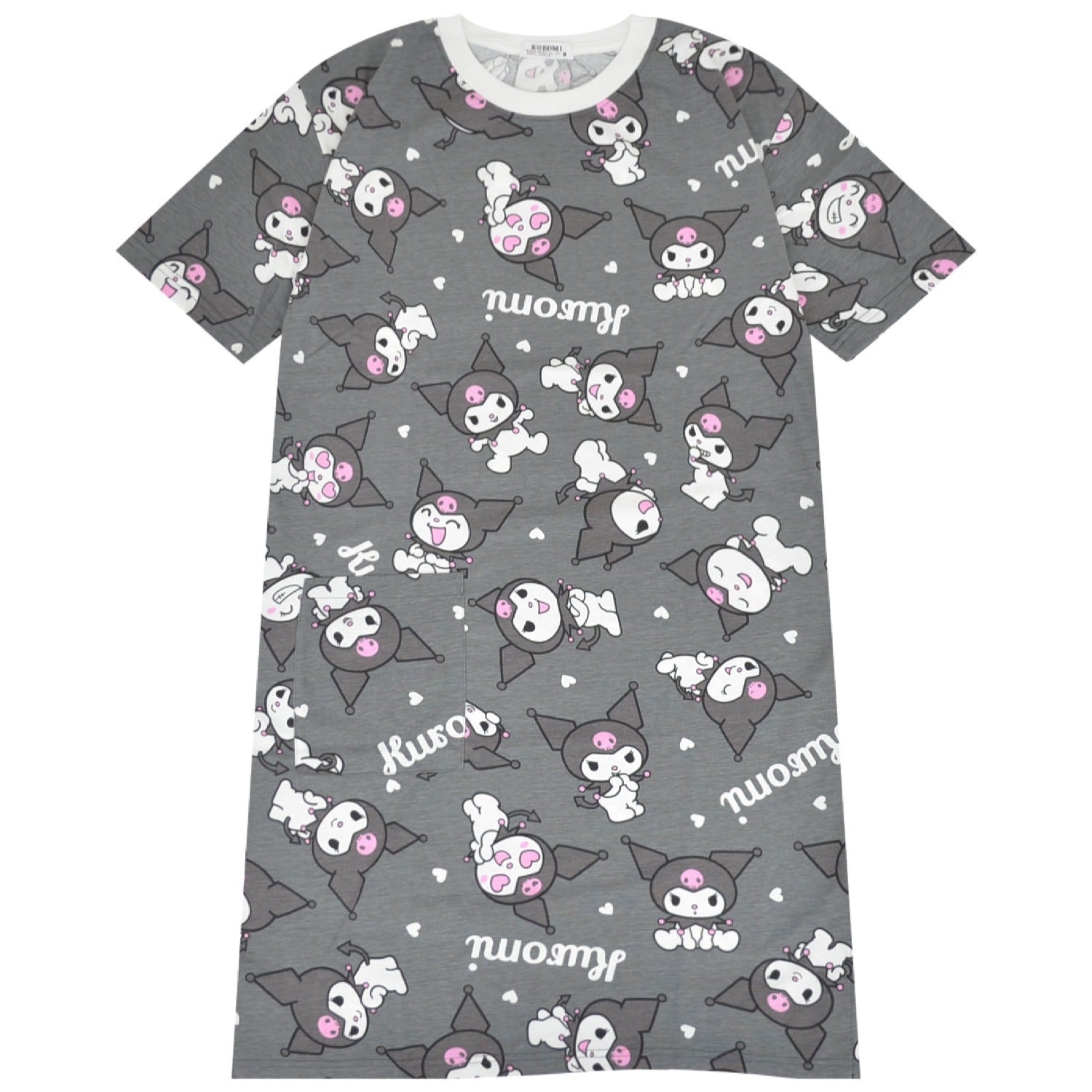 クロミ Tシャツ ワンピース 半袖 総柄 部屋着 ルームウェア サンリオ キャラクターズ レディース ku1752-253