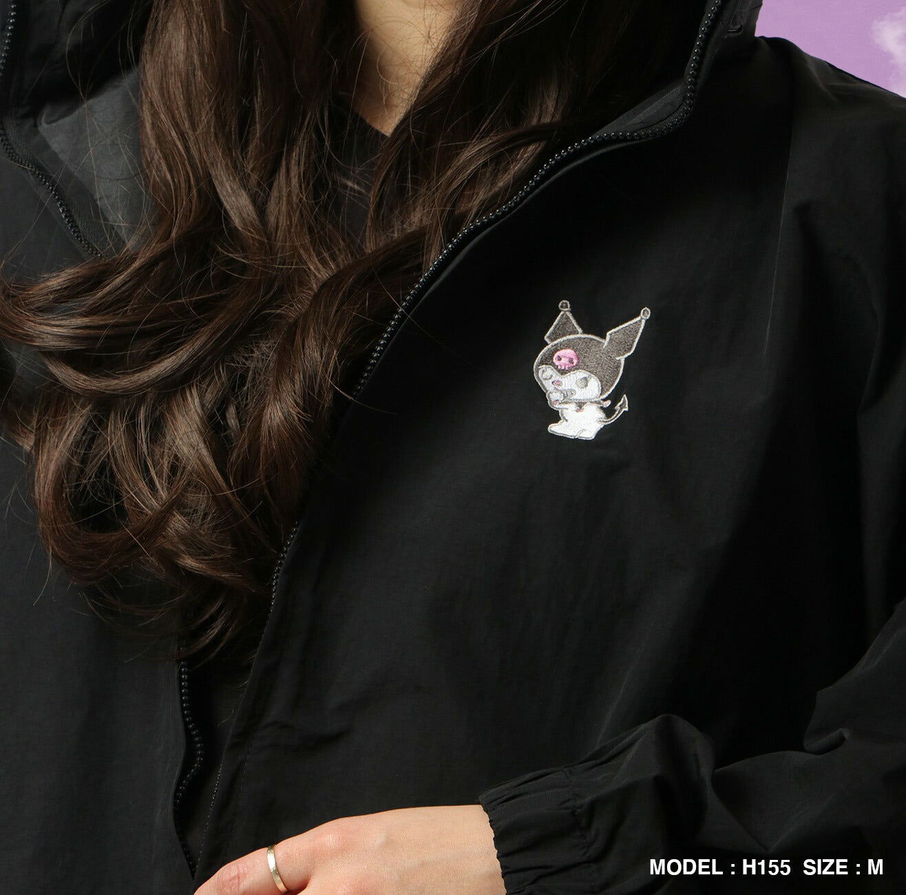 クロミ  ウィンドブレーカー アウター 刺繍 プリント M L マウンテンパーカー サンリオ キャラクターズ ku1823-701