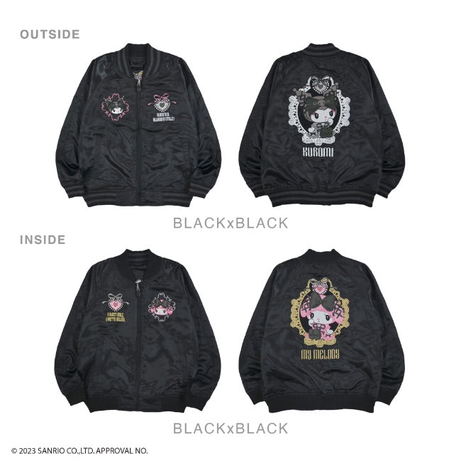 クロミ マイメロ マイメロディ アウター スカジャン リバーシブル 刺繍 M L LL サンリオ キャラクターズ ku1823-714