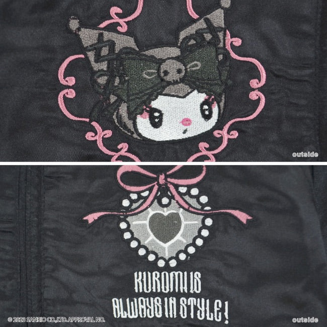 クロミ マイメロ マイメロディ アウター スカジャン リバーシブル 刺繍 M L LL サンリオ キャラクターズ ku1823-714