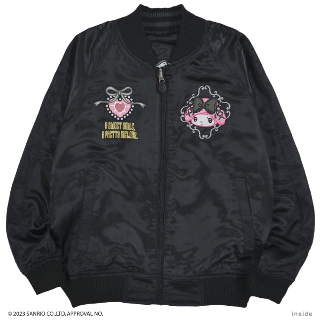 クロミ マイメロ マイメロディ アウター スカジャン リバーシブル 刺繍 M L LL サンリオ キャラクターズ ku1823-714