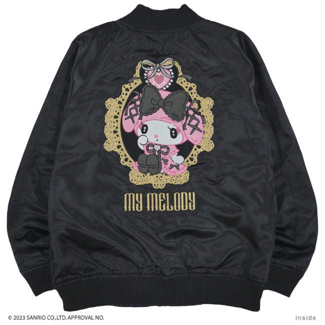 クロミ マイメロ マイメロディ アウター スカジャン リバーシブル 刺繍 M L LL サンリオ キャラクターズ ku1823-714