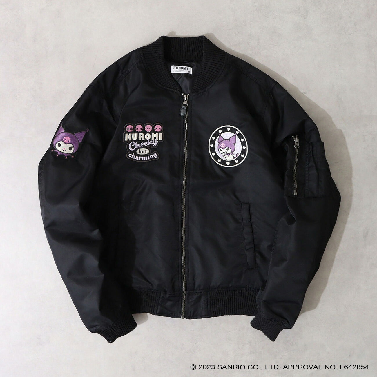 クロミ MA-1 ワッペン刺繍 アウター ジャケット 春秋冬 サンリオキャラクターズ ku1834-707