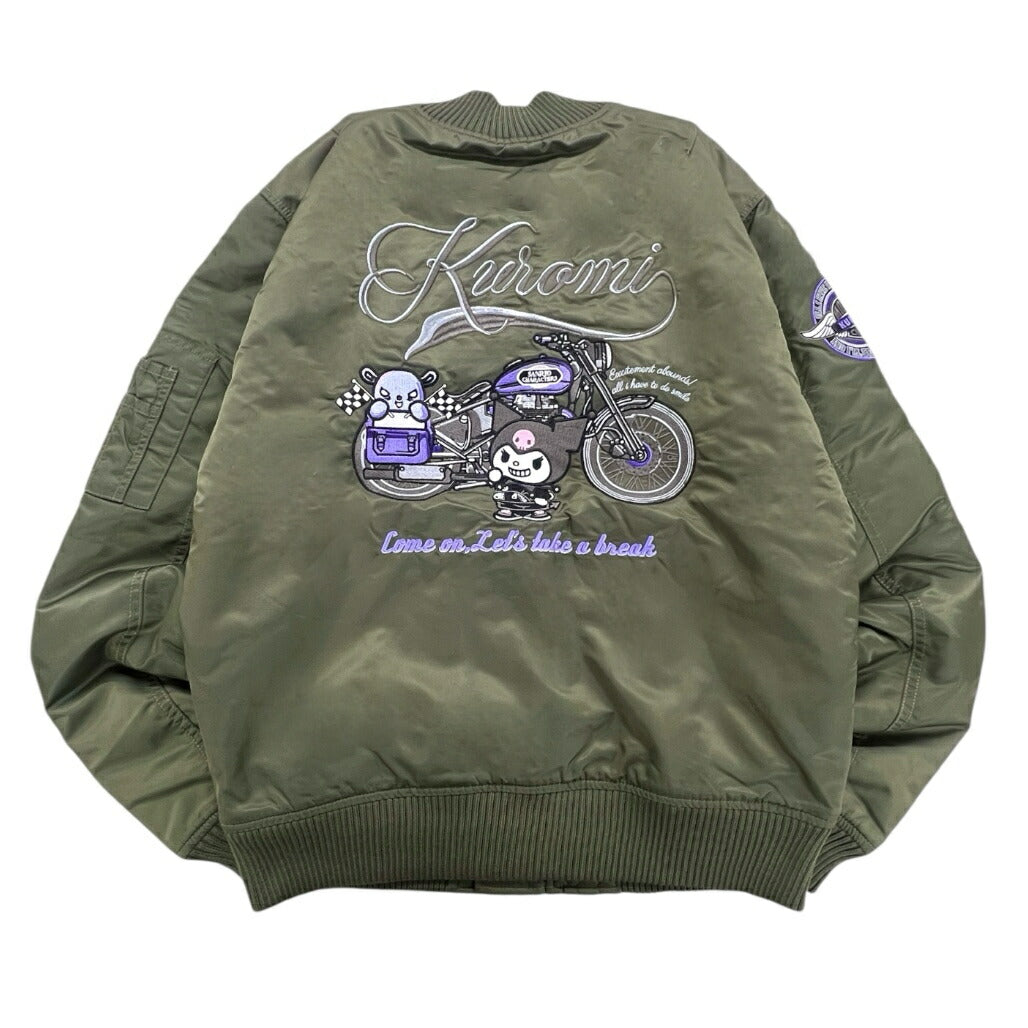 クロミ MA-1 ジャケット サンリオ キャラクターズ 刺繍 羽織 アウター 秋 冬 春 sanrio ku1854-140