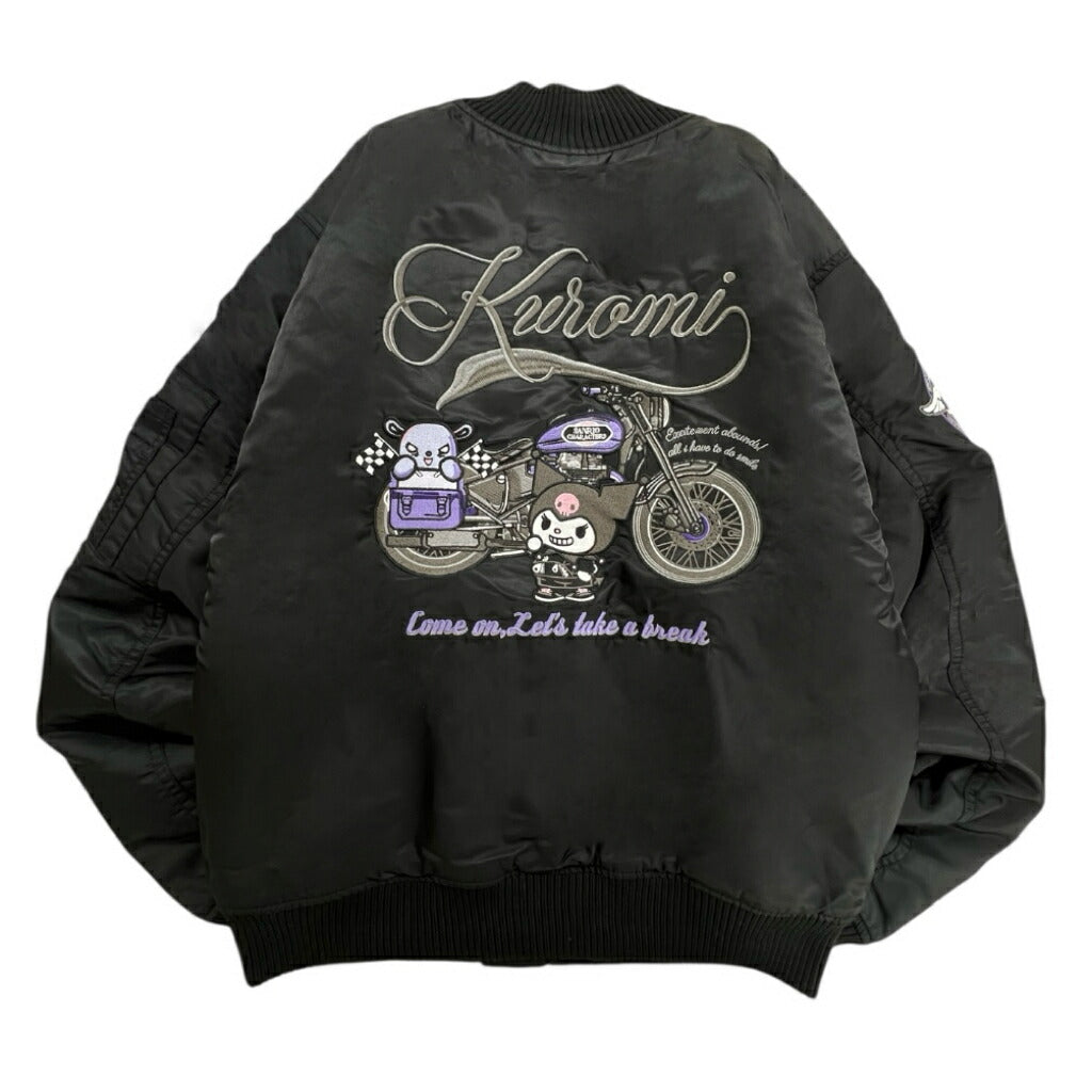 クロミ MA-1 ジャケット サンリオ キャラクターズ 刺繍 羽織 アウター 秋 冬 春 sanrio ku1854-140