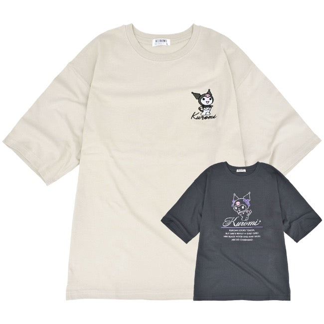 クロミ Tシャツ 半袖  オーバーサイズ プリント 刺繍 サンリオ キャラクターズ ku2142-212