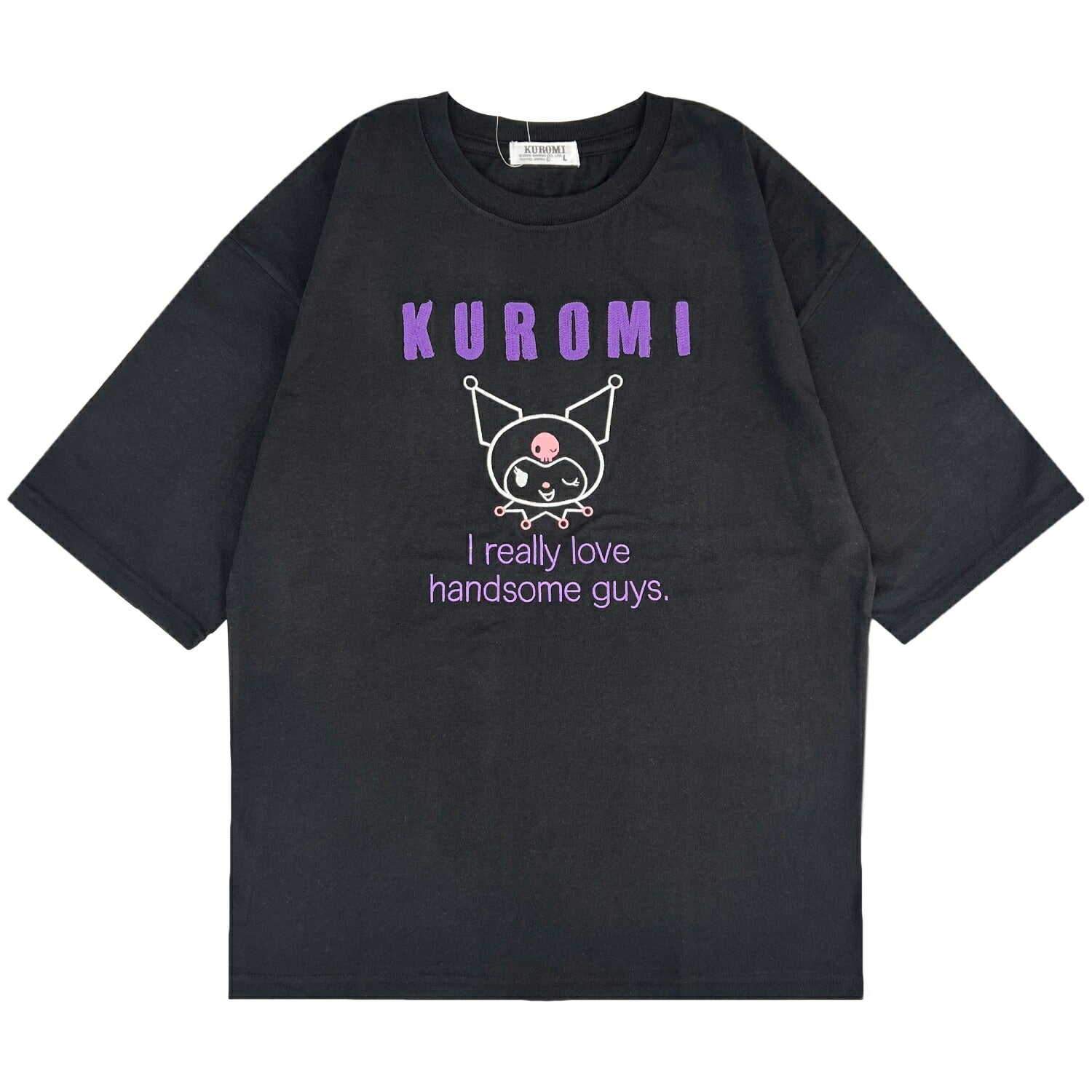 クロミ レディース 刺繍 半袖 Tシャツ カットソー ゆったりサイズ 春夏 サンリオキャラクターズ- ku2162-75