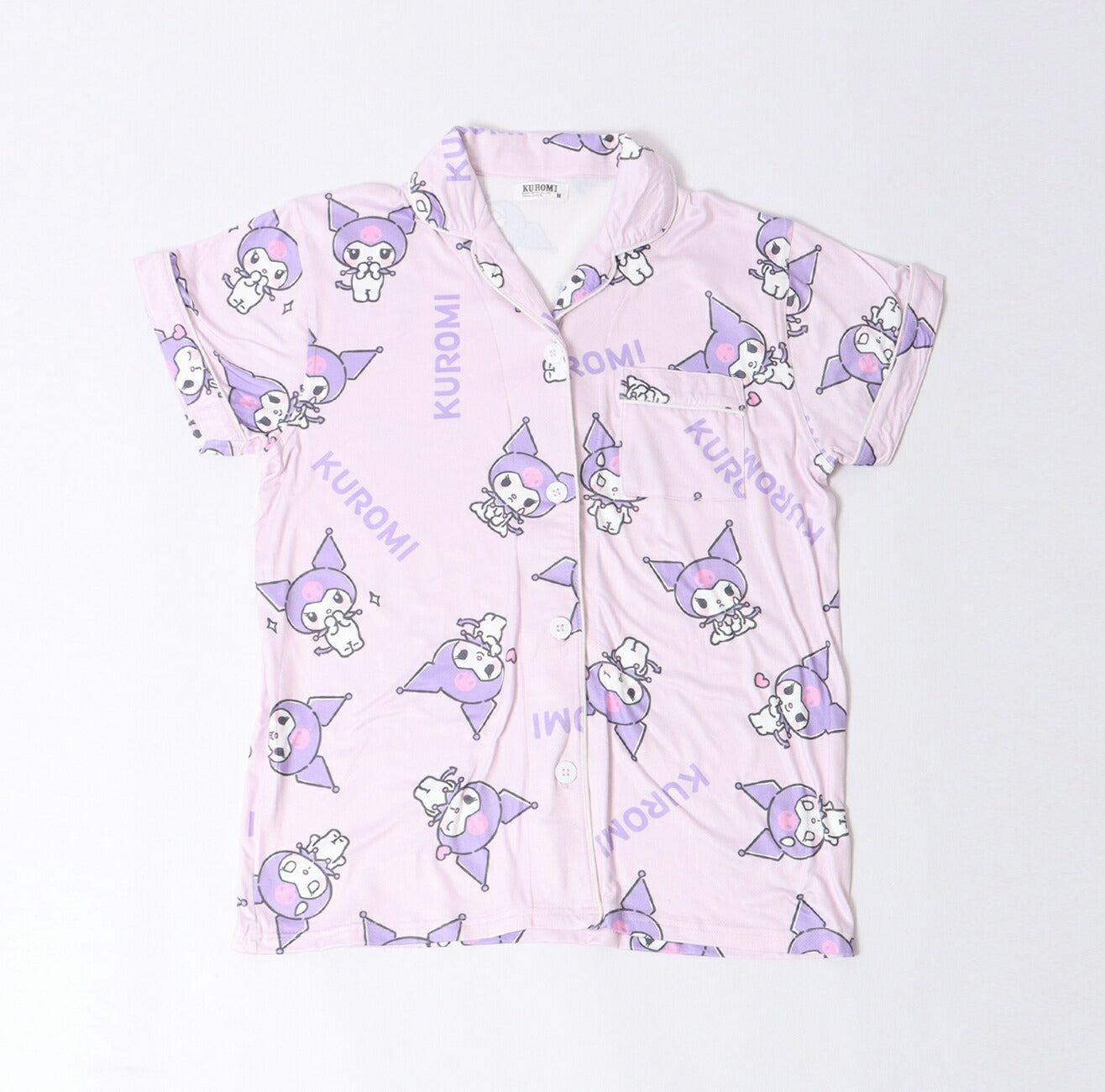 クロミ プリント パジャマ 上下セット パンツ トップス 半袖 総柄 サンリオ キャラクターズ ku2632-239