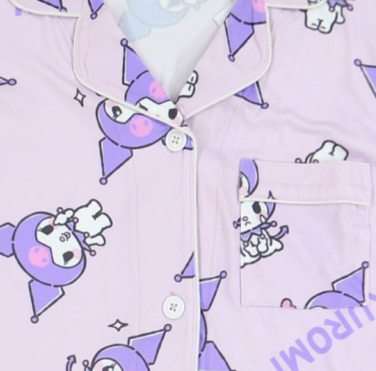 クロミ プリント パジャマ 上下セット パンツ トップス 半袖 総柄 サンリオ キャラクターズ ku2632-239