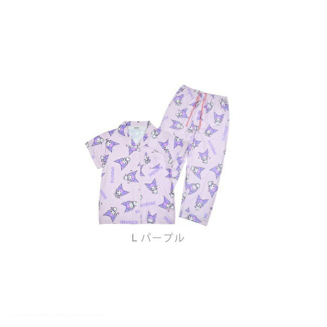 クロミ プリント パジャマ 上下セット パンツ トップス 半袖 総柄 サンリオ キャラクターズ ku2632-239