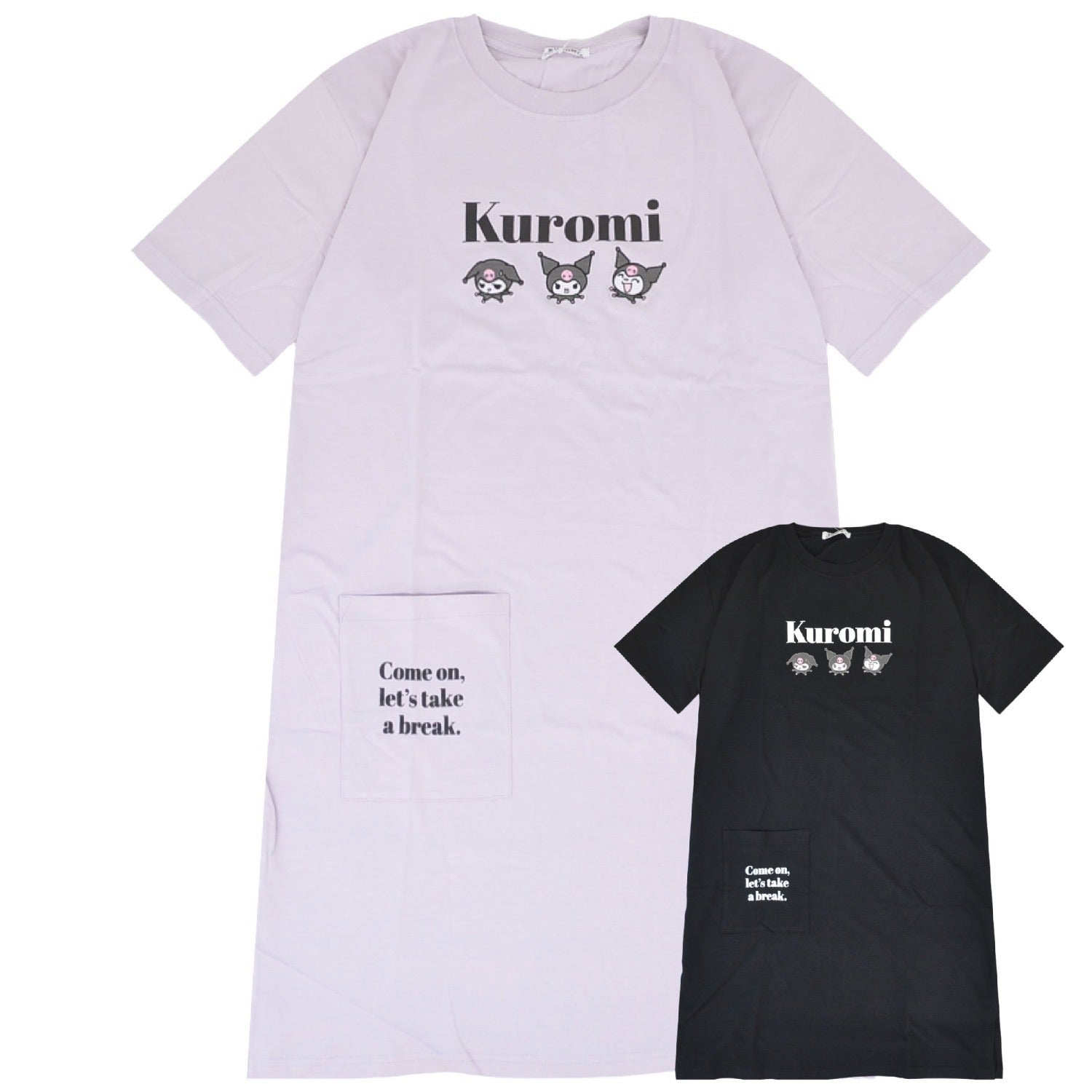 クロミ Tシャツ ワンピース 半袖 プリント トップス ビッグTシャツ 大きいサイズ サンリオ キャラクターズ レディース ku2752-263