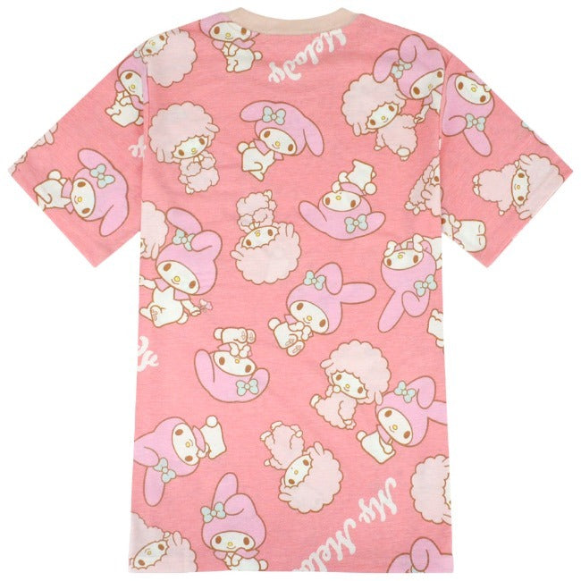 マイメロディ マイメロ Tシャツ 総柄 半袖 サンリオ キャラクターズ プリント メンズ レディース mm1142-296